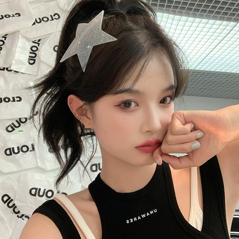 Bintang Tidak Teratur Jepit Rambut Musim Semi Klip Mode Super Flash Rambut Klip Wanita Aksesoris Rambut