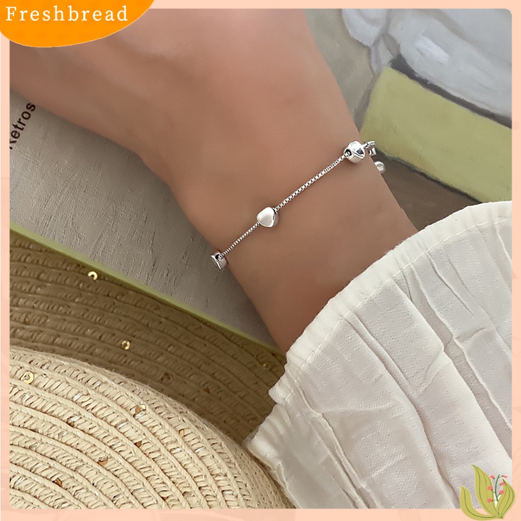 &lt; Freshbread &gt; Women Bracelet Adjustable Sweet Elegant Bright Luster Semua Pertandingan Dekorasi Hadiah Cinta Hati Rantai Gelang Pesta Pesona Perhiasan Untuk Pacar