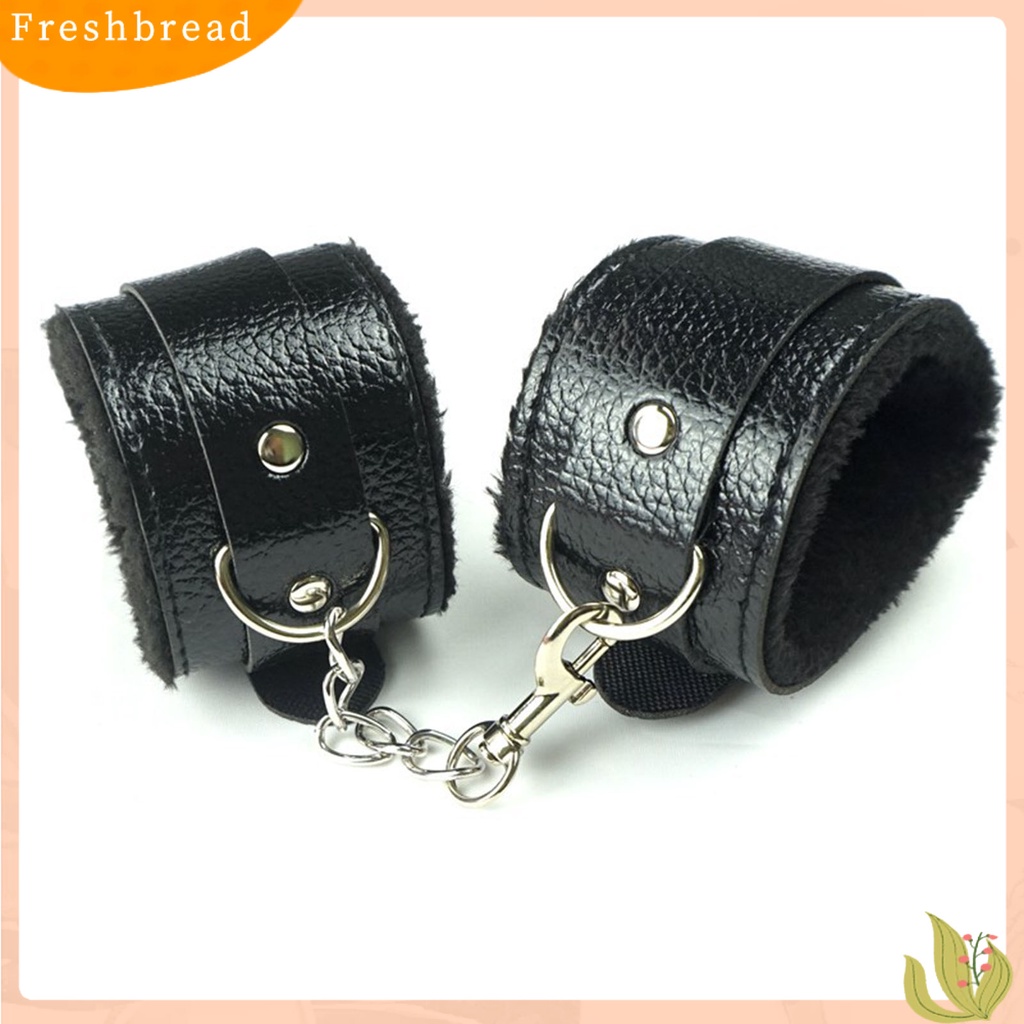 &lt; Freshbread &gt; Gelang Unisex Berbulu Lapisan Mewah Kulit Imitasi Gelang Tangan Rantai Logam Hangat Untuk Cosplay