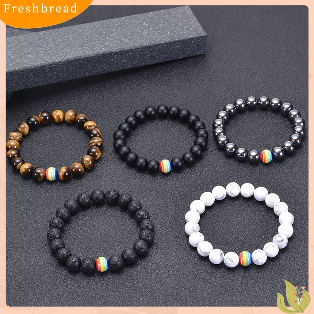 &lt; Freshbread &gt; Tali Elastis Handmade Gelang Batu Ringan Pria Wanita Natural Beads Bracelet Hand Decor