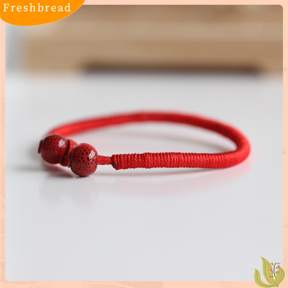 &lt; Freshbread &gt; Unisex Manik-Manik Keramik Pesona Dikepang Tali Beruntung Gelang Bangle Perhiasan Hadiah