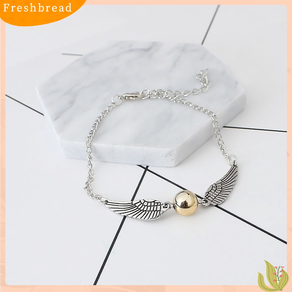 &lt; Freshbread &gt; Unisex Magic Academy Film Gaya Sayap Liontin Gelang Bangle Perhiasan Aksesori