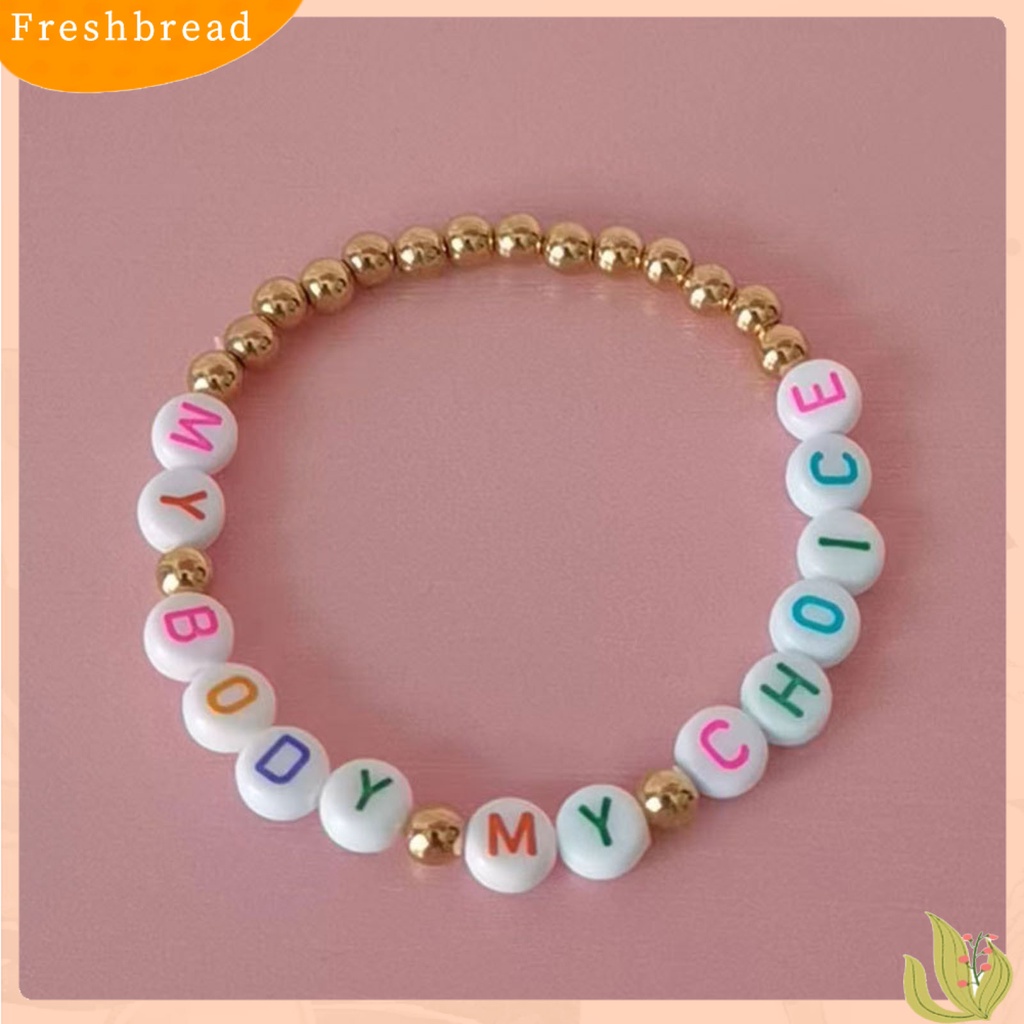 &lt; Freshbread &gt; Gelang Wanita Prohibition Abortion Bermakna Perhiasan Vintage Beads Bangle Untuk Festival