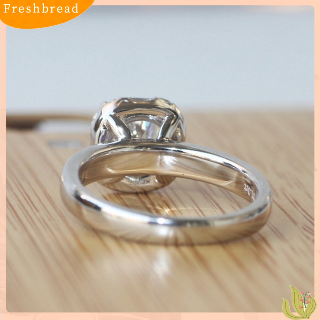 &lt; Freshbread &gt; Wanita Cincin Bulat Geometri Electroplating Halus Anti Luntur Dekorasi Hadiah Berlian Imitasi Mengkilap Pertunangan Pernikahan Ring Untuk Pacaran
