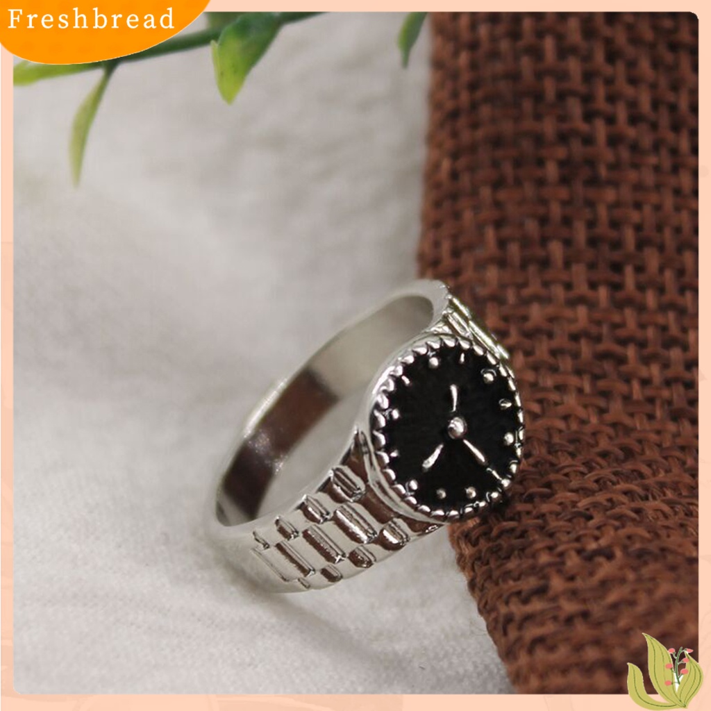 &lt; Freshbread &gt; Jam Tangan Cincin Jari Bentuk Ins Style Jewelry Bright Luster Geometric Chic Ring Untuk Pesta