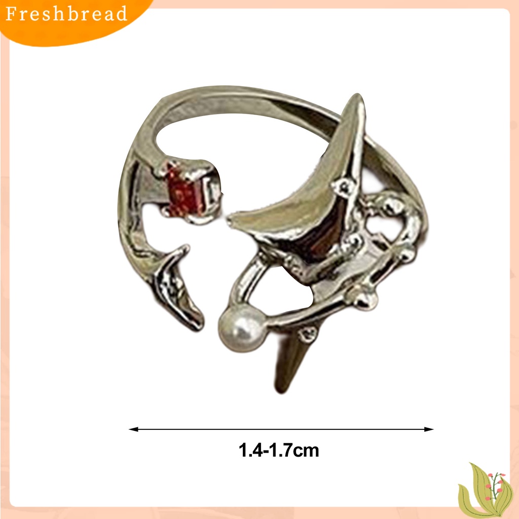 &lt; Freshbread &gt; Cincin Wanita Temperamen Multi Layer Yang Dapat Disesuaikan Kreatif Salib Spiral Bintang Terbuka Cincin Aksesoris Perhiasan