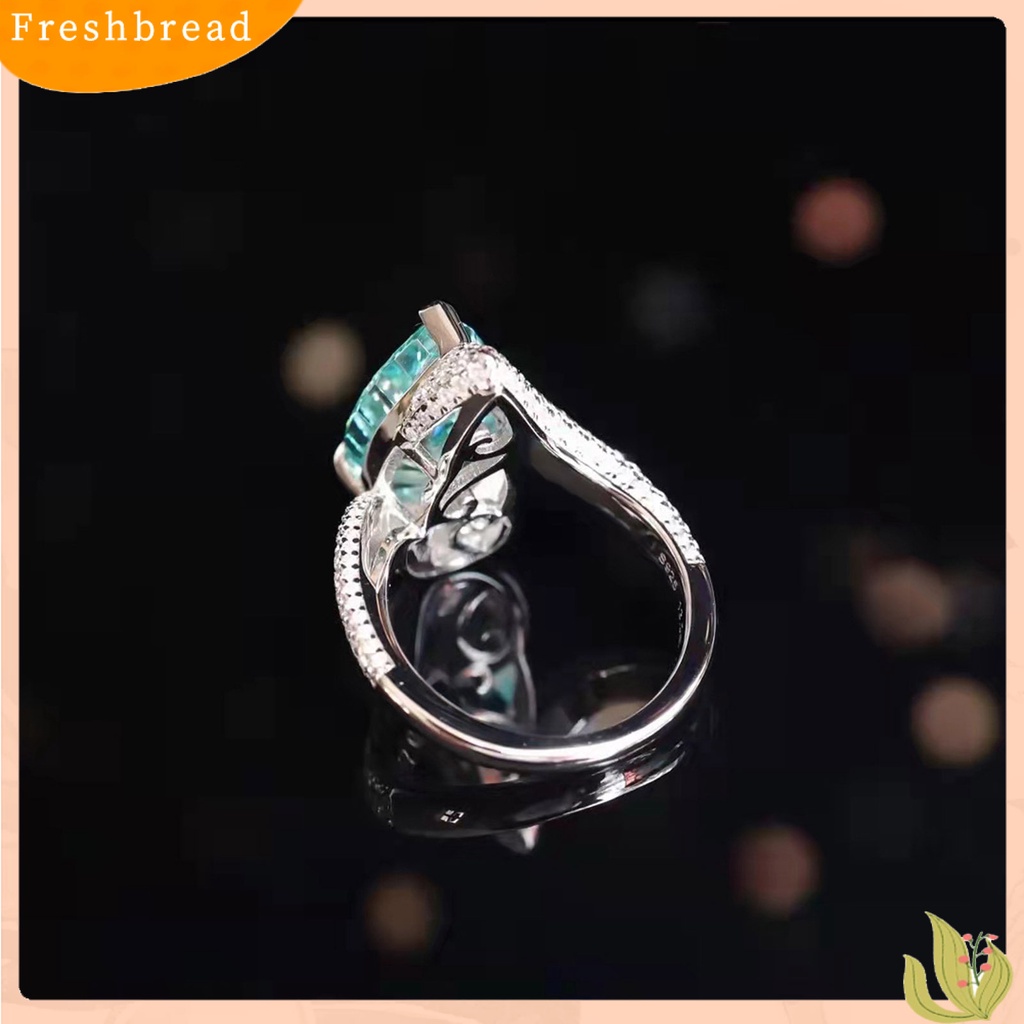 &lt; Freshbread &gt; Cincin Unisex Pear-Berbentuk Terbuka Perhiasan Geometri Indah Jari Cincin Perhiasan Aksesoris