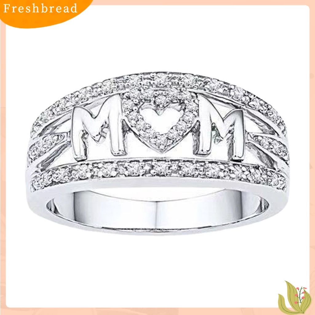 &lt; Freshbread &gt; Lady Finger Ring Indah Berlian Imitasi Alloy Stainless Female Ring Untuk Ibu