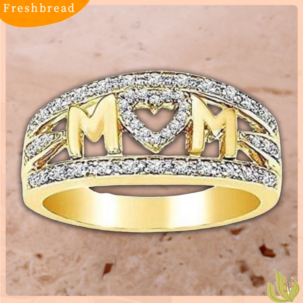 &lt; Freshbread &gt; Lady Finger Ring Indah Berlian Imitasi Alloy Stainless Female Ring Untuk Ibu