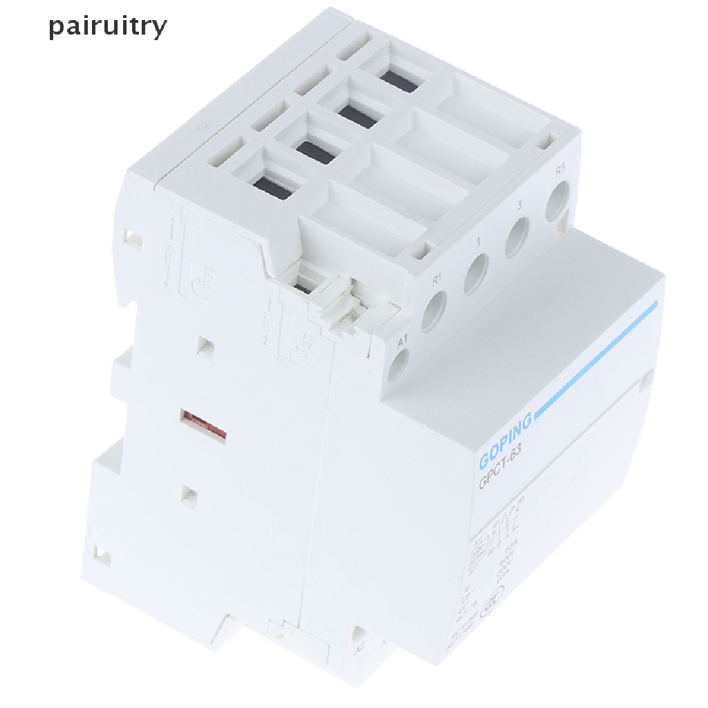 Prt 4P 63A 2NC 2NO 220V 400V~50/60HZ Din rail Kontaktor ac Rumah Tangga  Prt