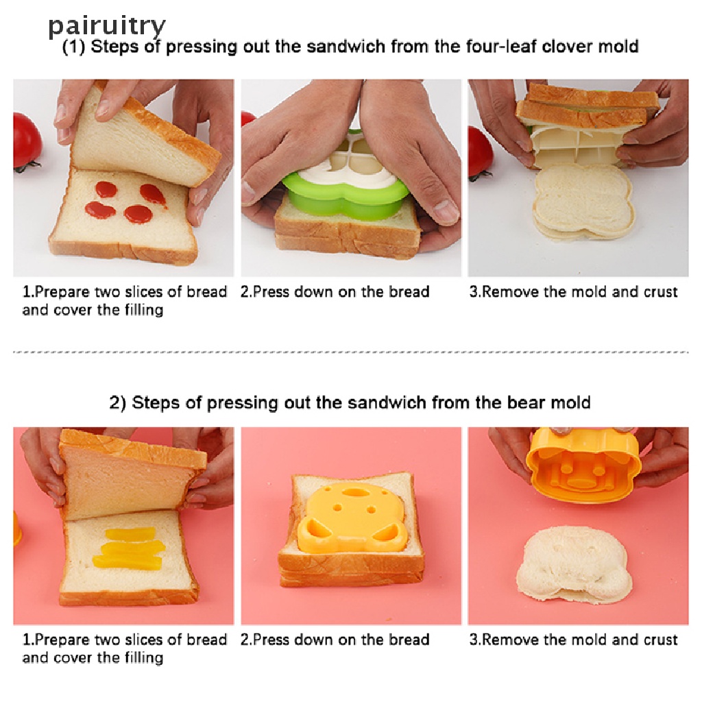 Prt Teddy Bear Cetakan Sandwich Bento Lunch Sandwich Bread Mold Pemotong Shapers Maker PRT