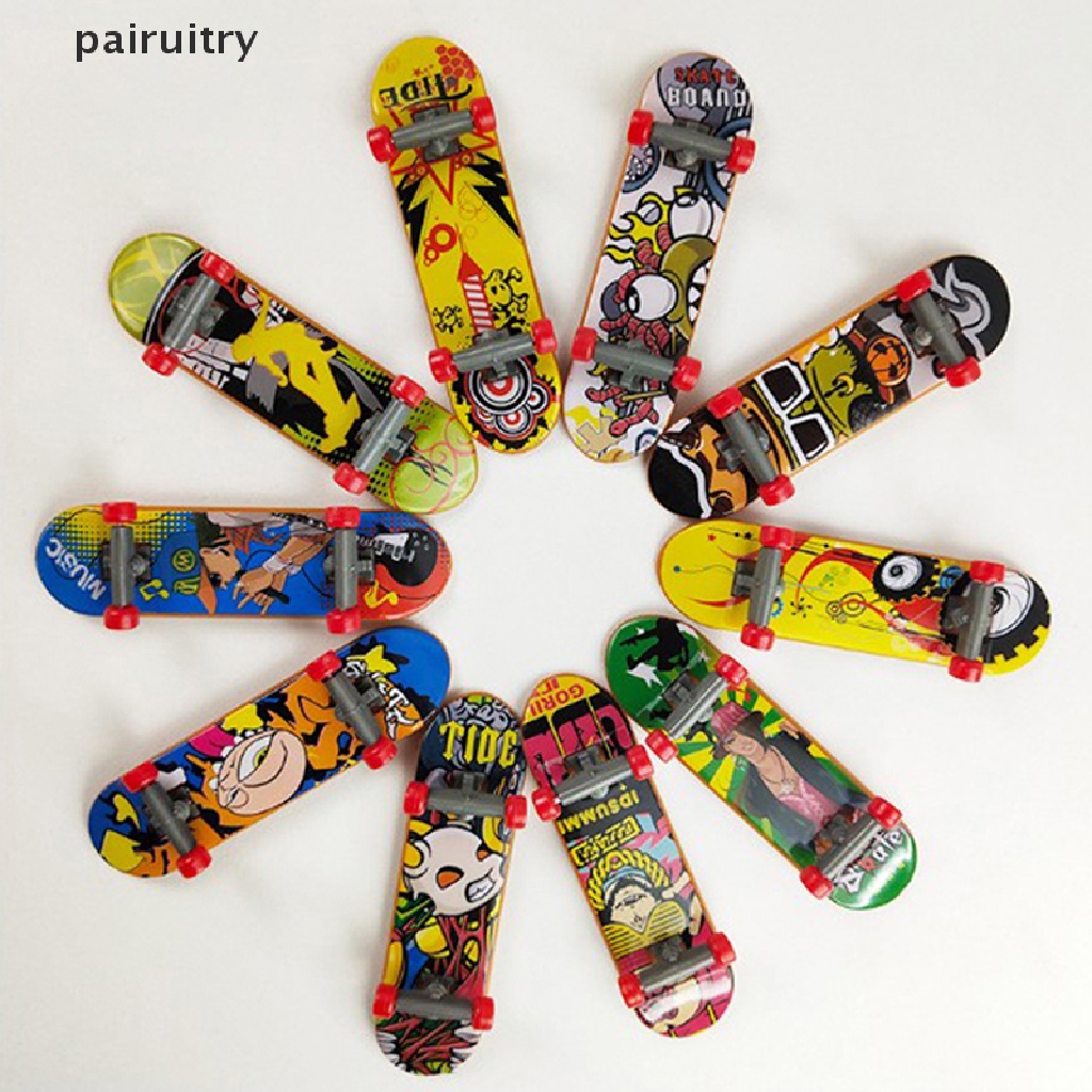 Prt Fingerboard Creative Fingertips Skateboard Mainan Skuter Skate Jari Plastik PRT