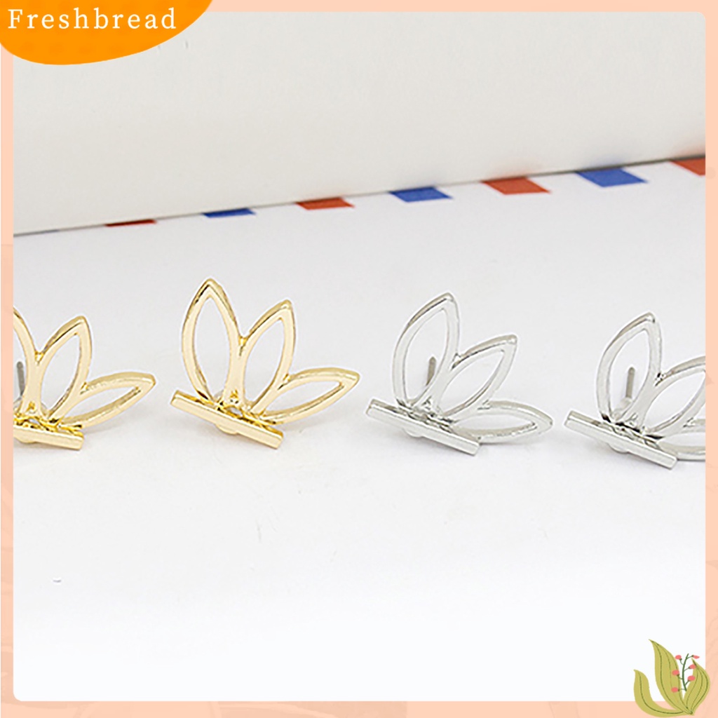 &lt; Freshbread &gt; 1pasang Fashion Wanita Berongga Bentuk Lotus Anting Stud Telinga Dua Sisi Untuk Pesta Pernikahan Club