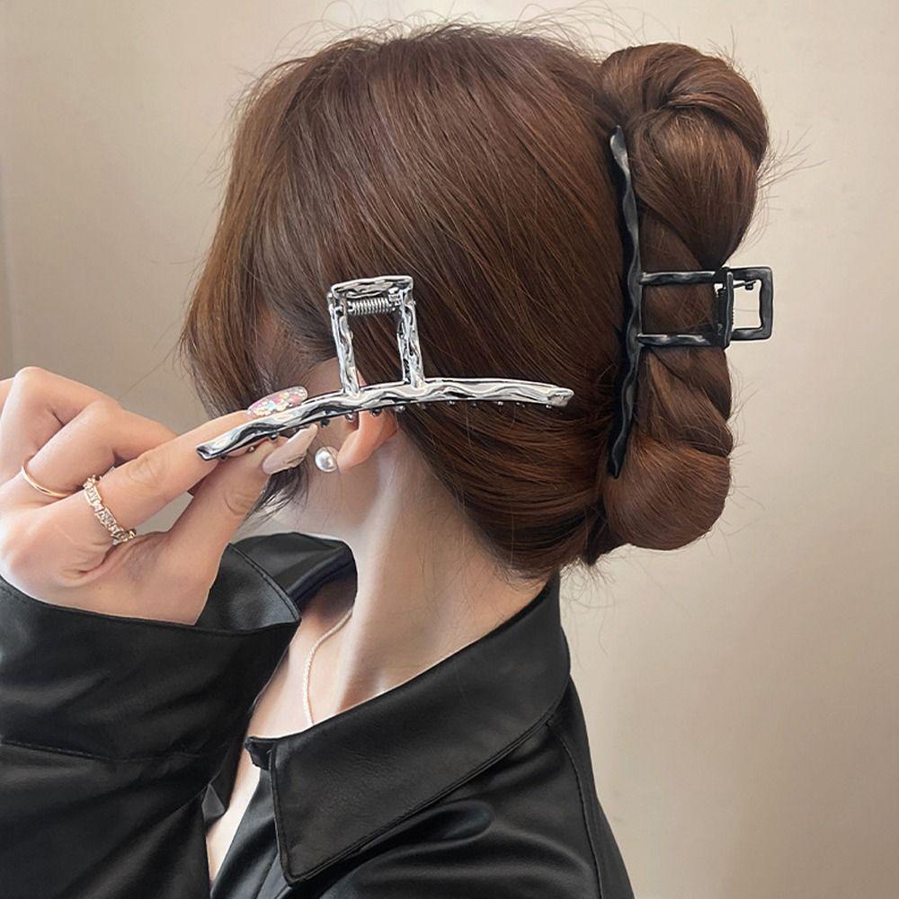 Needway Logam Rambut Cakar Manis Ins Baru Heardress Ponytail Holder Geometris Fashion Hiasan Kepala Korea Hiu Klip