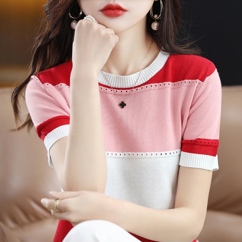 Mimi Top Knit Import - Tshirt Rajut  - Atasan Fashion Korea Wanita TM (3043)