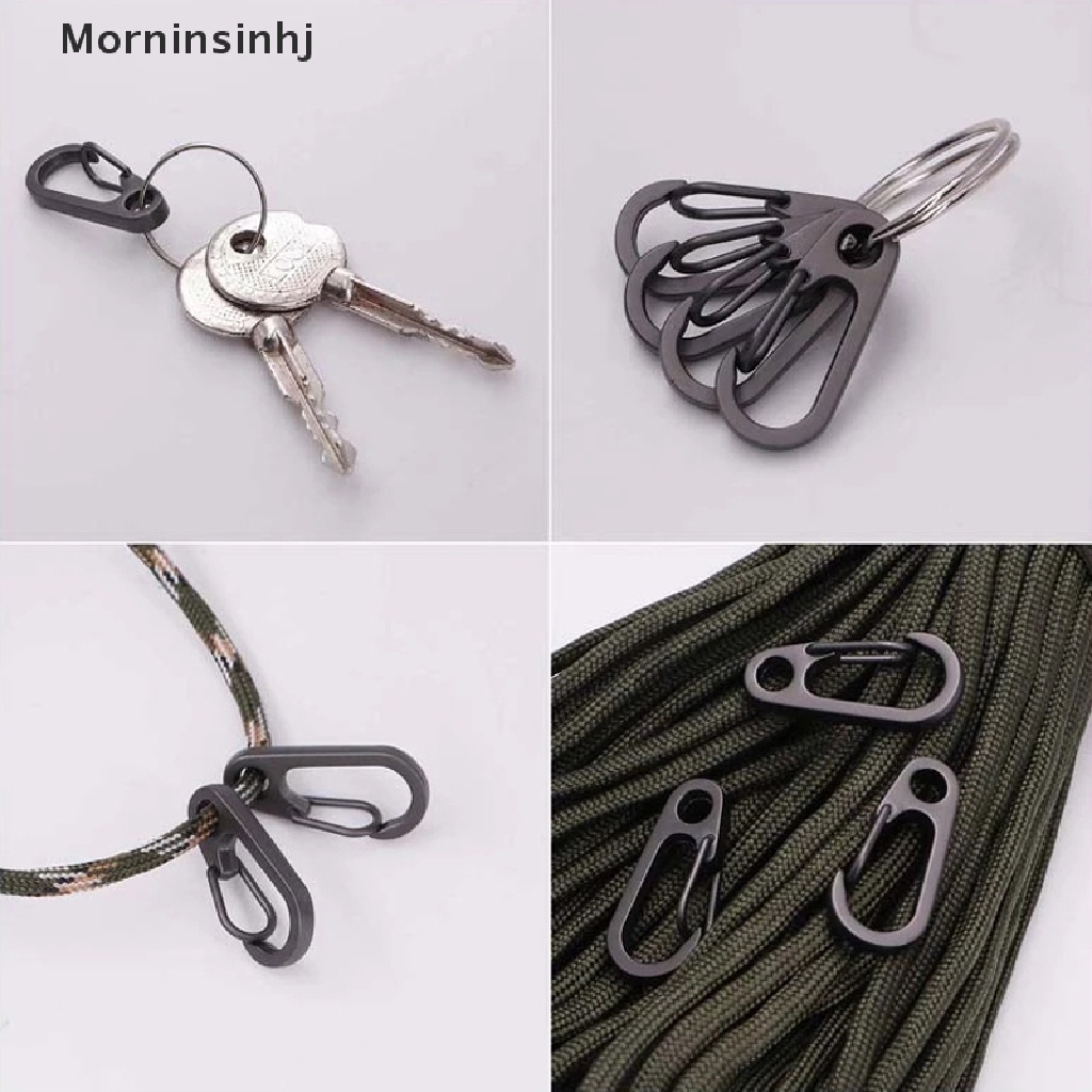 Mornin 5pcs Lobster Clasp Buckle Keychian Mini Carabiner Outdoor Camping Hiking Gesper Alloy Spring Snap Hooks Gantungan Kunci Alat Klip id