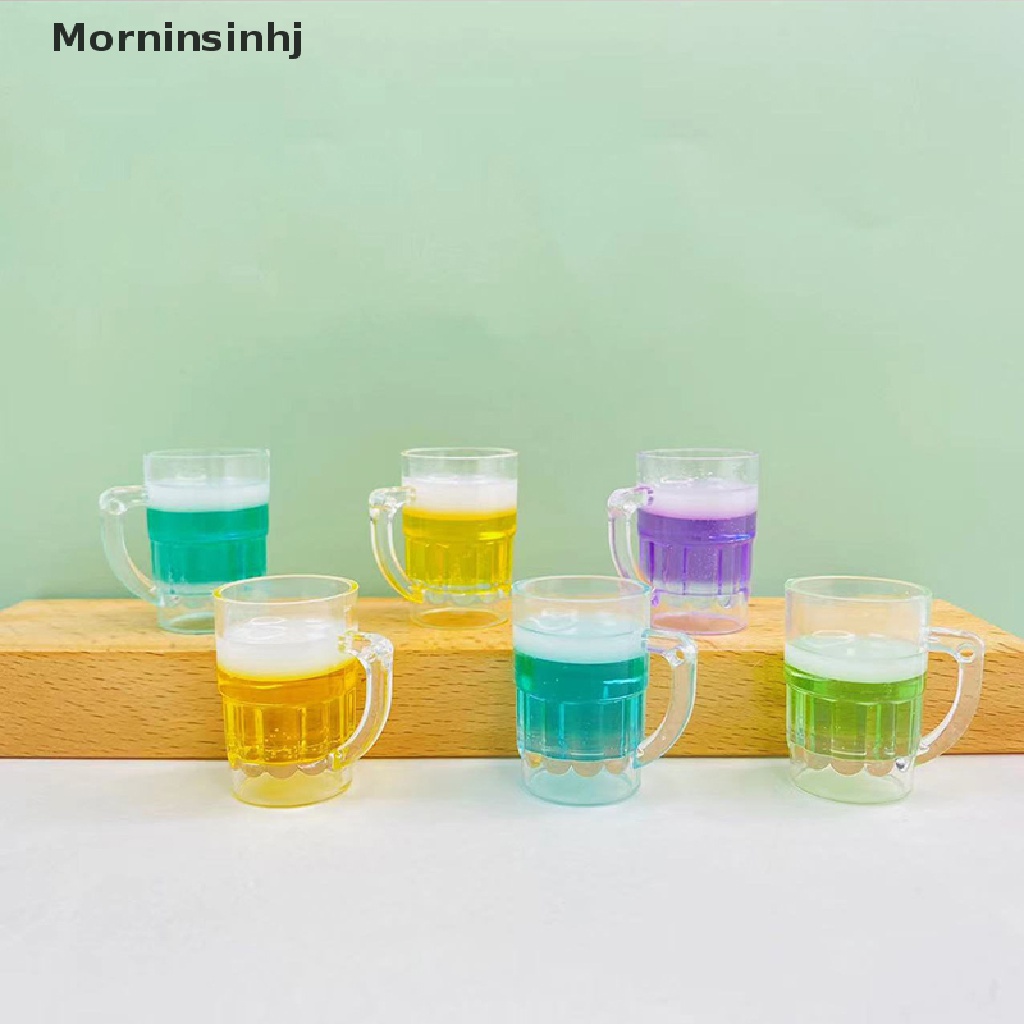 Mornin 5pcs Fluorescence Beer Mug Dekorasi Kamar Ornamen DIY Miniatur Dekorasi Lanskap Aksesoris id