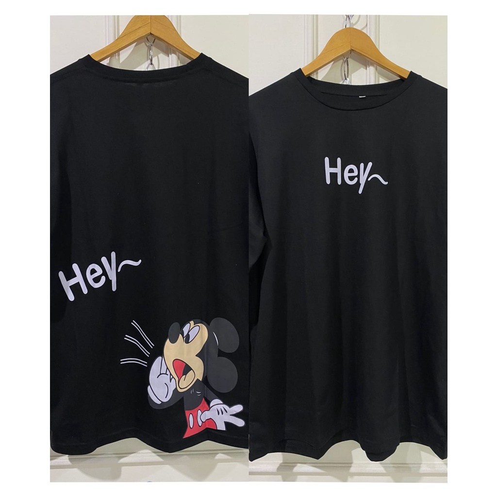 Hellohokky Kaos Atasan Lengan Panjang Dan Pendek Ld 120cm Catton Combads 30s