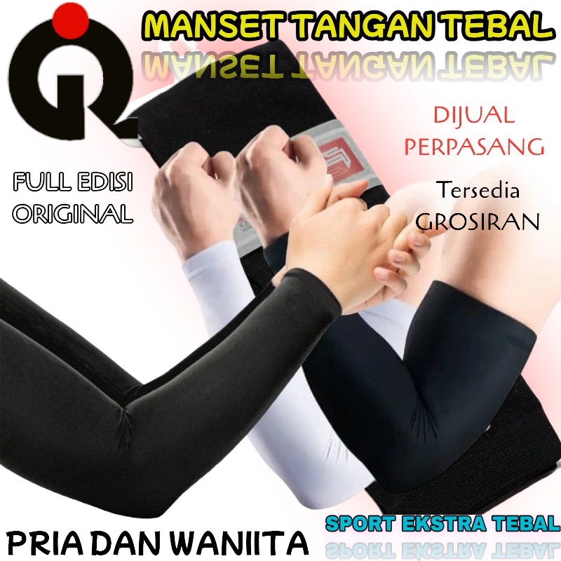 Iltanaqstore, Manset Tangan Tebal Berkualitas/ Mangset Tangan Polos/ Sarung Lengan/ Manset Tangan Muslimah/ Manset Tangan Hitam Polos