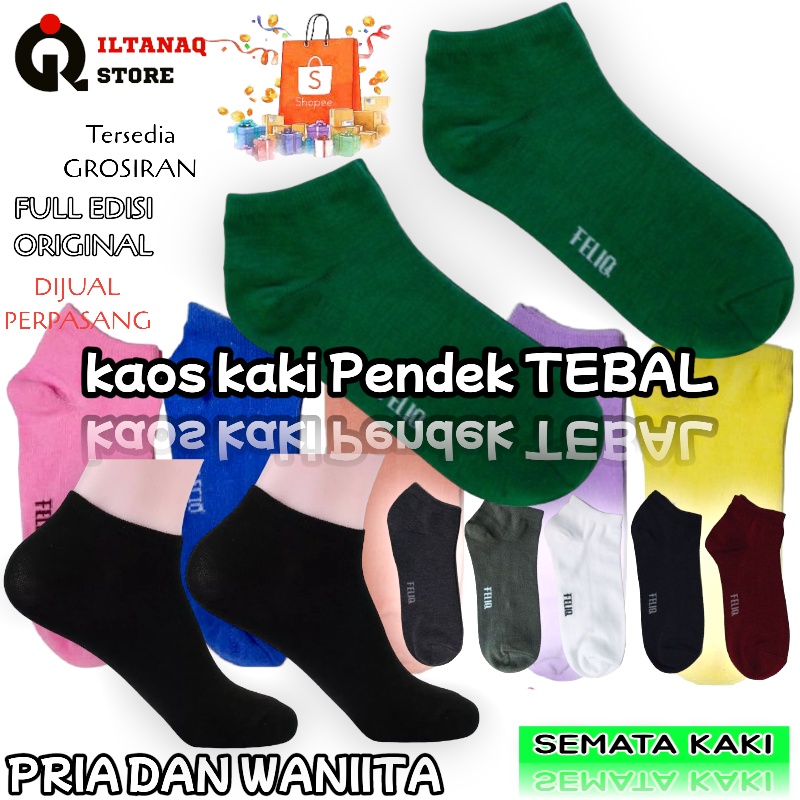 COD - Iltanaqstore Kaos Kaki Polos Semata Kaki Hijau Botol / Kaos Kaki Ankle Cute / Socks / Short Socks