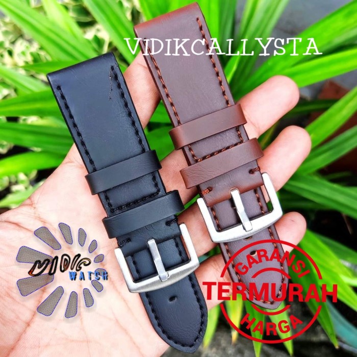 Strap Tali Jam Tangan Kulit Tebal Berkualitas 22mm 24mm 26mm 22 24 26 MM