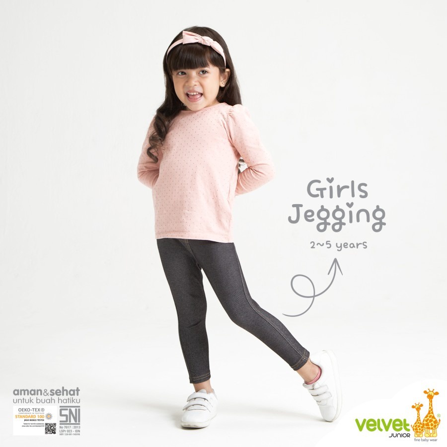 Velvet Junior - Jegging Pants BLACK | Celana Jegging Anak 0-6tahun
