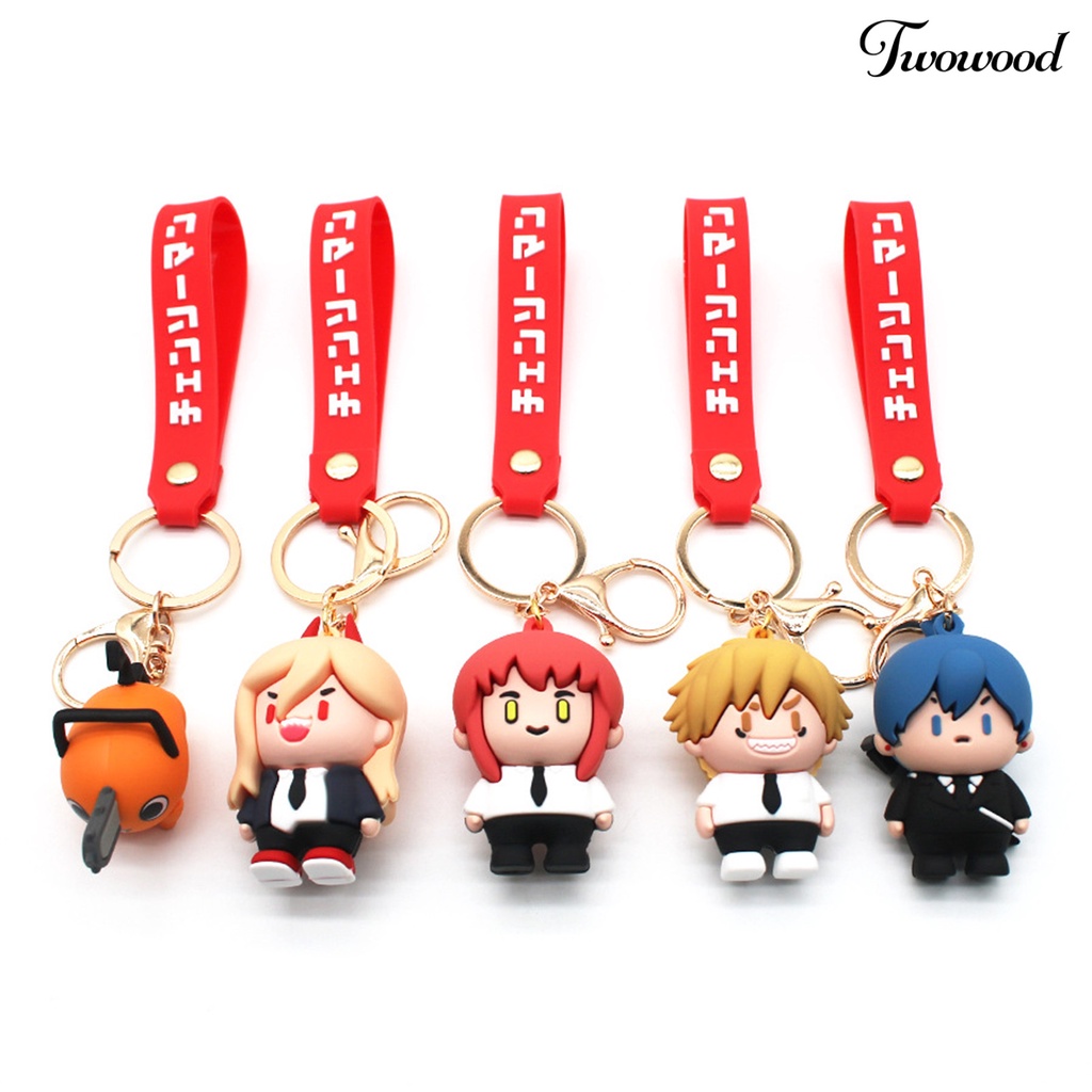 Twowood Anime Gantungan Kunci Kartun Lucu Serbaguna Tiga Dimensi Koleksi Portabel Lanyard Dekoratif Hadiah Tokoh Anime Boneka Liontin Gantungan Kunci Ransel Perhiasan