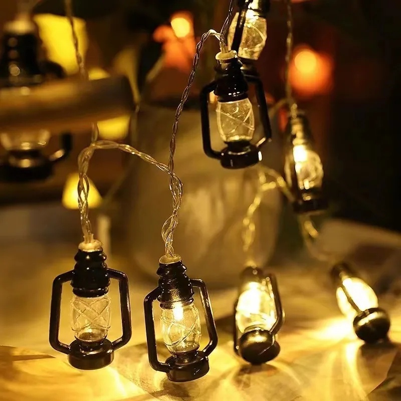 Usb/tenaga Baterai Idul Fitri Retro Castle Light String/Ramadhan Hias 1.5m 10LED Star Moon Fairy Lamp/Lampu Ambient Festival Muslim