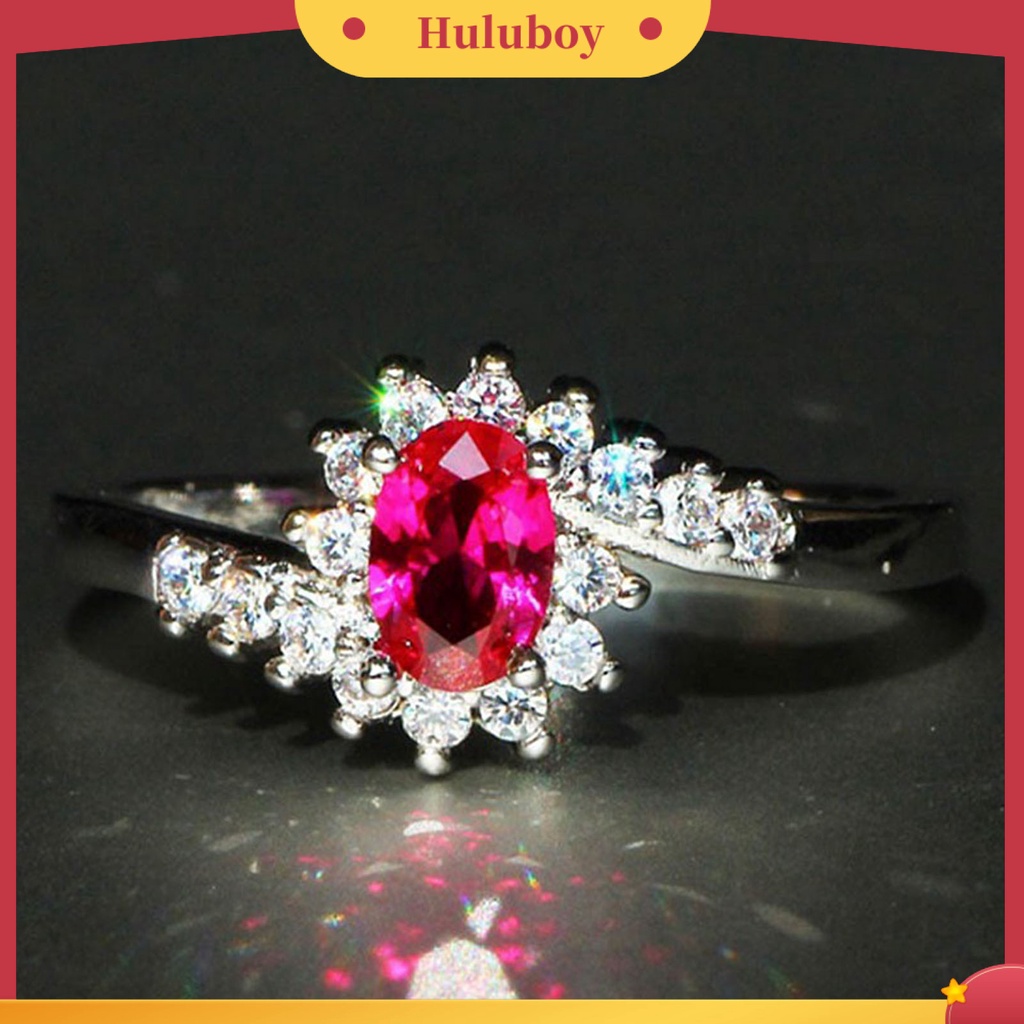 {Ready Stock} Perhiasan Cincin Geometris Pengerjaan Halus Indah Bersinar Cubic Zircon Ring Untuk Pesta