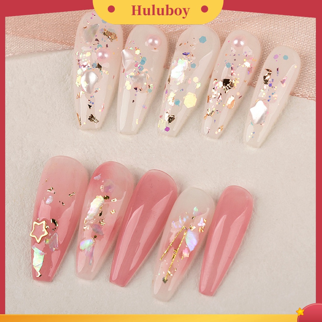 {In Stock} 1kotak Paku Payet Sangat Tipis Mengkilap Efek Visual Warna Hidup Mudah Diterapkan Nail Art Shell Fragmen DIY Membuat Kerajinan Perlengkapan Kuku