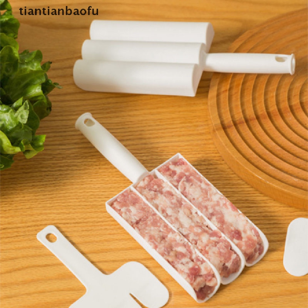 [tiantianbaofu] 1pc Plastik Pembuat Bakso Set Bakso Goreng Membuat Bola Cetakan Sendok Meat Tools Butik