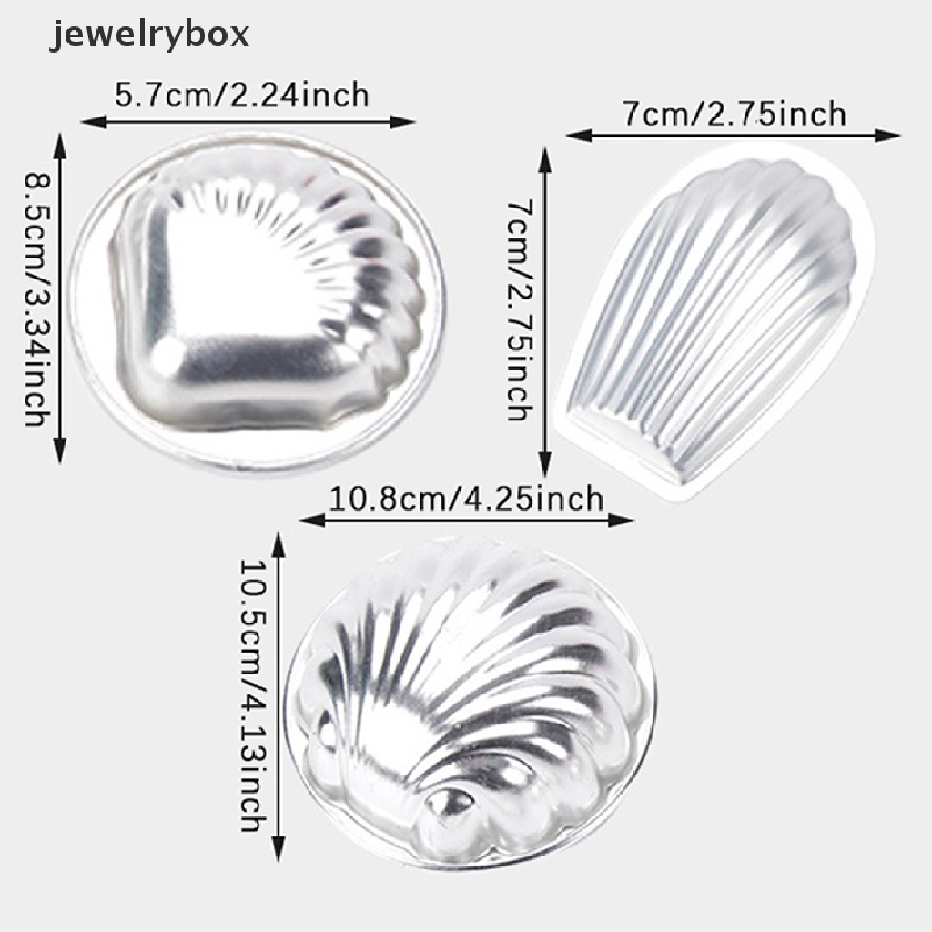 [jewelrybox] Cetakan Kue Baja Berbentuk Kerang Kue Cookie Biskuit Cetakan Bakeware Pan Mould Butik