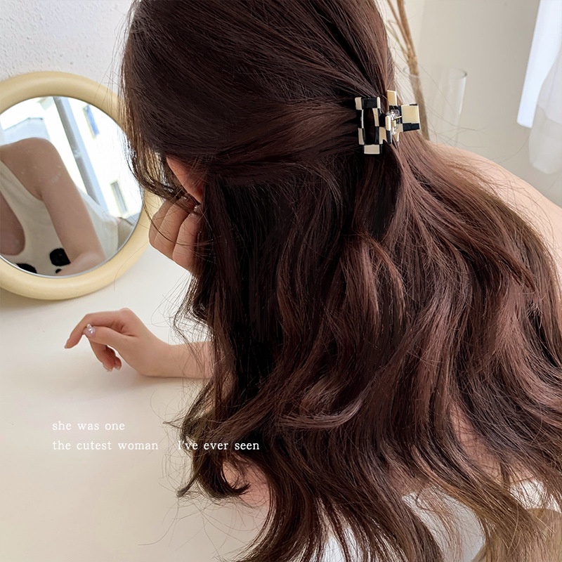 Klip Rambut Terompet Manis Keren Fashion Perempuan Rasa Canggih Dari Tinggi -Tingkat Meraih Tinggi Ponytail Plate Headwear