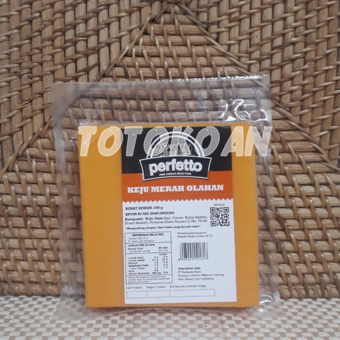 

[Ready Stock]-Cod/ PERFETTO RED/ORANGE CHEDDAR CHEESE | KEJU CHEDDAR MERAH/OREN 250 GR