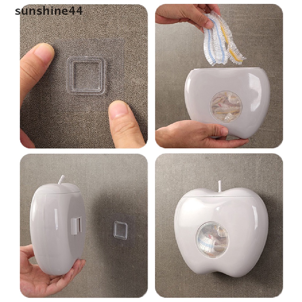 Sunshine Wall Mount Fresh Keeping Bag Storage Box Tempat Penyimpanan Kantong Sampah al ID