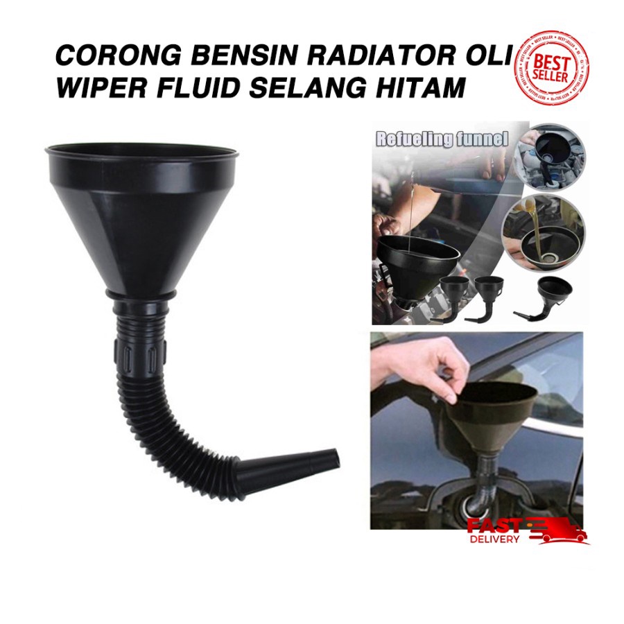 Corong Panjang Radiator Mobil, Air Wiper, Oli, Bensin Tebal SERBAGUNA