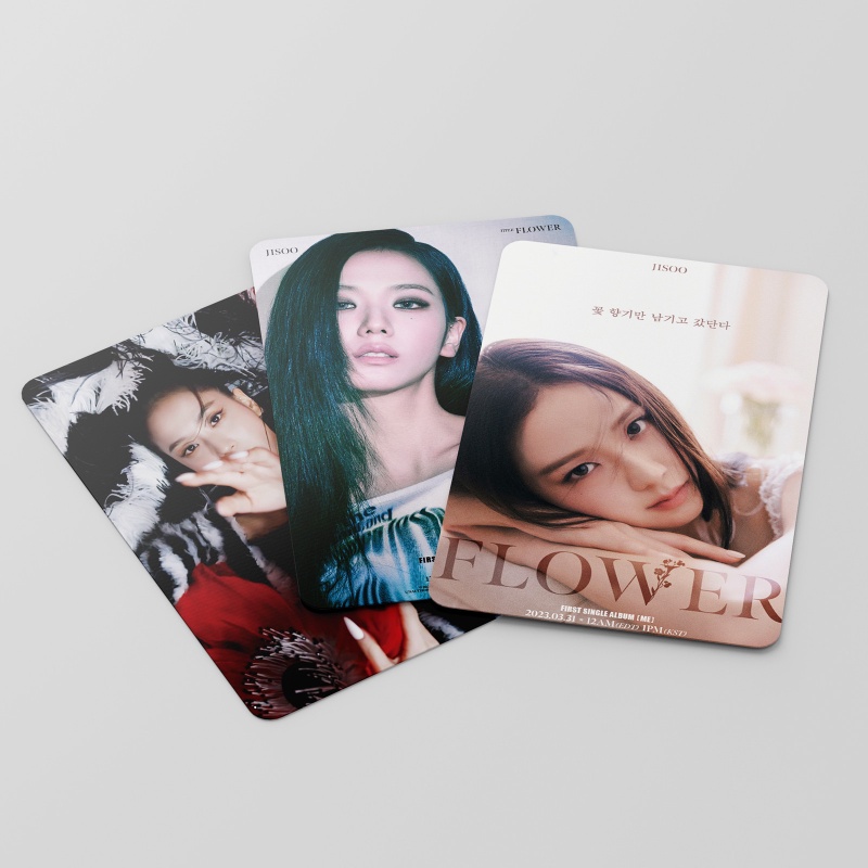 55pcs Kpop Blackpink JISOO FLOWER Photocards JENNIE ROSE LISA HD Kartu Lomo Untuk BP Blink Blackpink