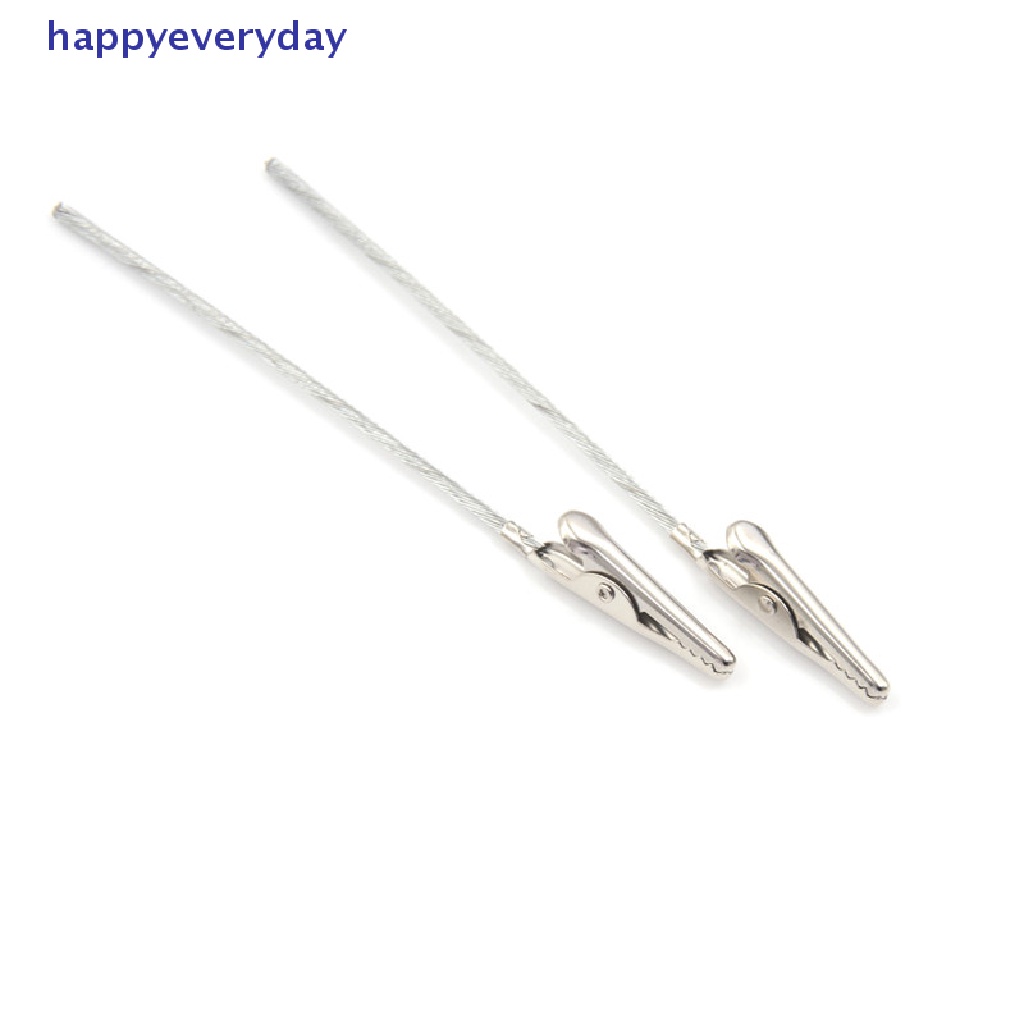 [happy] 10pcs Klip Buaya Logam Test Elektrik Non-Isolasi Panjang 10cm [ID]