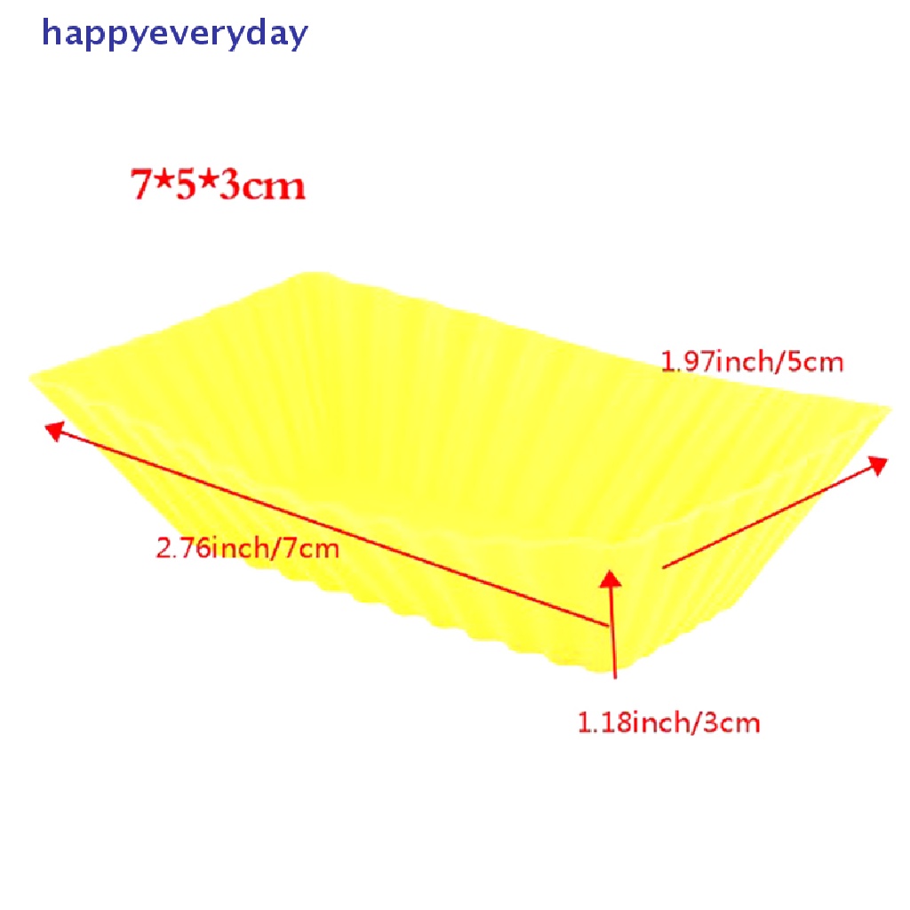 [happy] Silicone Reusable Cake Mold Jelly Cetakan Kue Cupcake Maker Alat Pastry Dapur [ID]