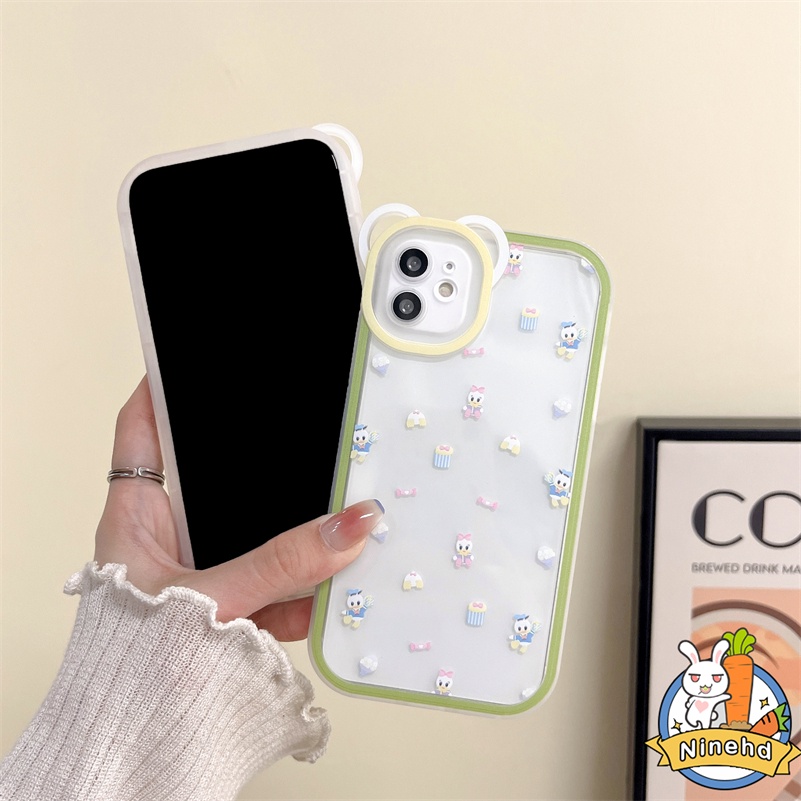 IPHONE Casing Kompatibel Untuk Iphone14 13 12 11 Pro Max X Xr Xs Max SE 8 7 6 6s Plus Ins Warna Solid Bening Casing Ponsel Transparan Pasangan Tahan Gores Shockproof Lembut Cover Pelindung