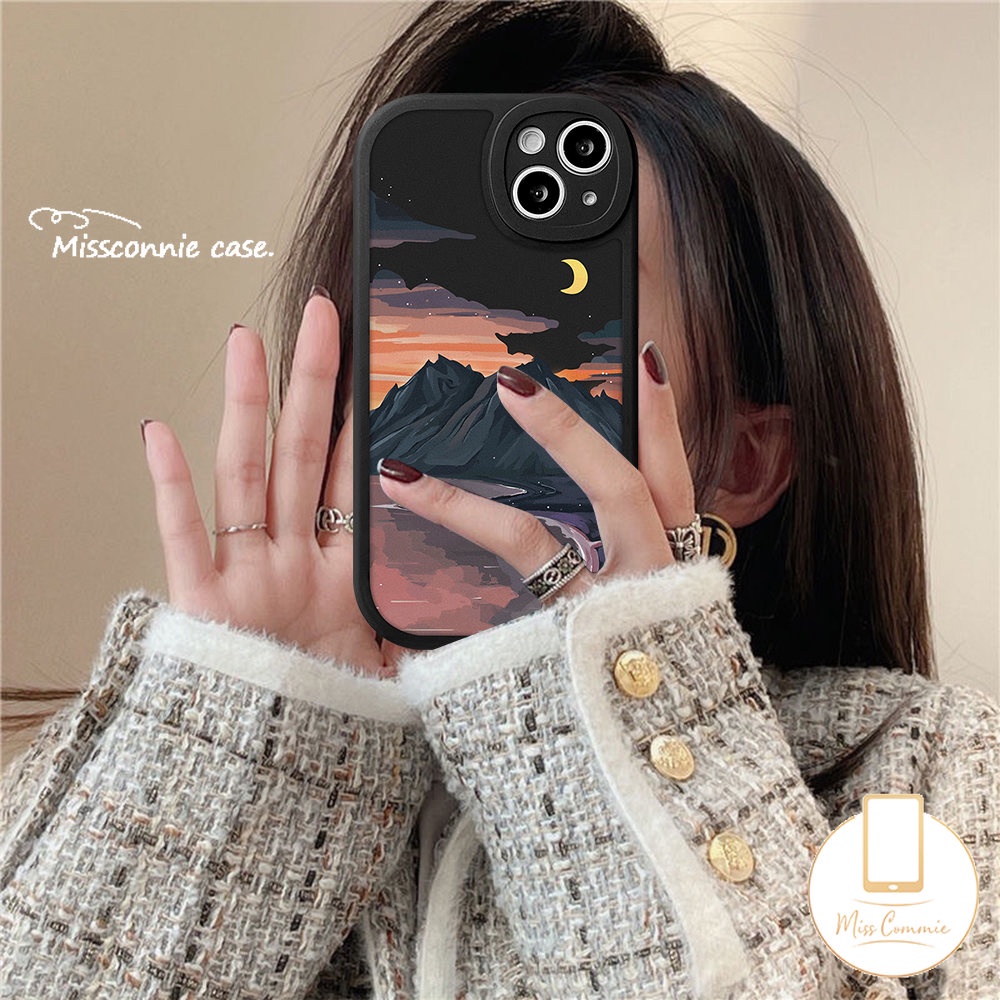 Lukisan Cat Minyak Pasangan Case Infinix Smart5 6panas10 10T 9 10S 11main 11S Note8 Salju Mountian Sunset Pemandangan Lembut Tpu Pasangan Penutup Belakang