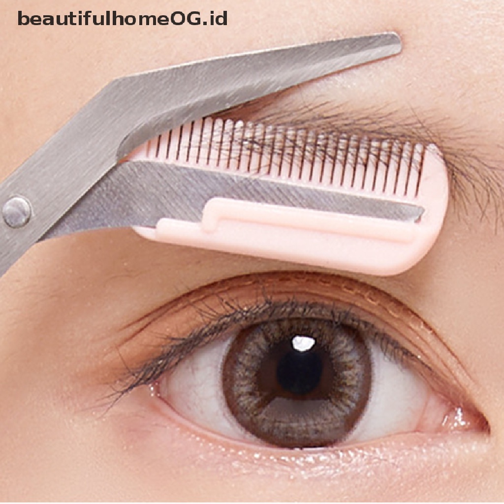 // Idul Fitri// Wanita Stainless Steel Pembentuk Alis Potong Gunting Sisir Hair Remover Alat Kecantikan **