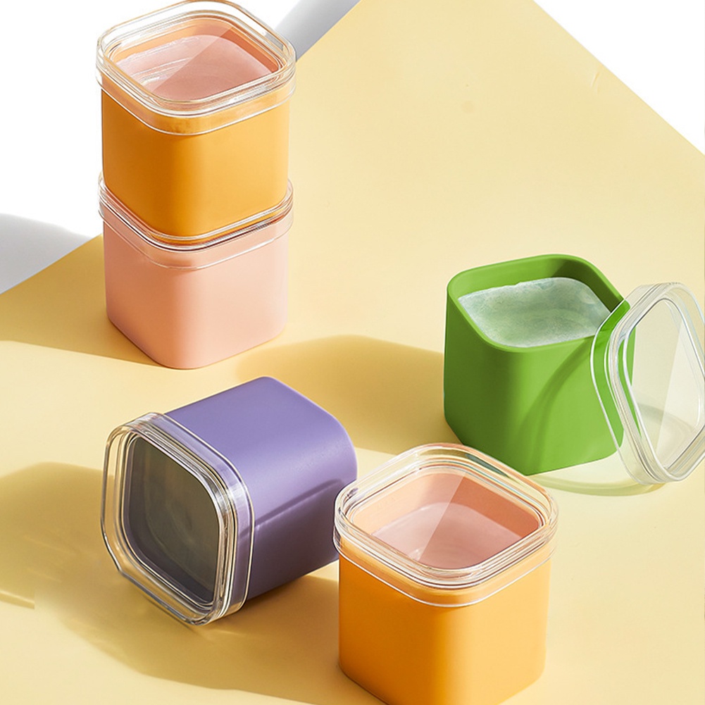 Ice Cube Tray Dengan Tutup Lepas Tanpa Tumpah 1kisi Cetakan Es Batu Silikon Food Grade Reusable