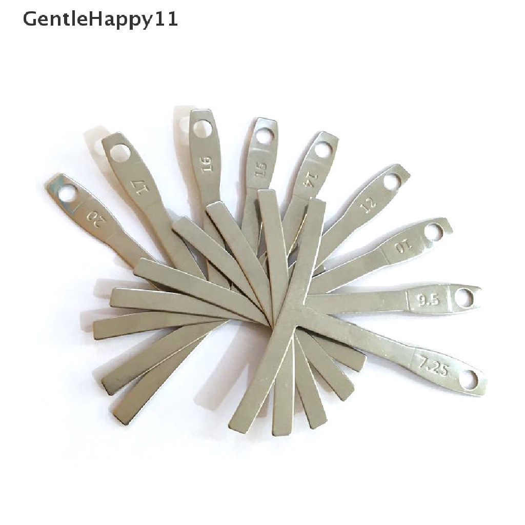 Gentlehappy 9pcs Understring Radius Measure Bass String Pengukur Gitar Perbaikan Mengukur Bentuk T id