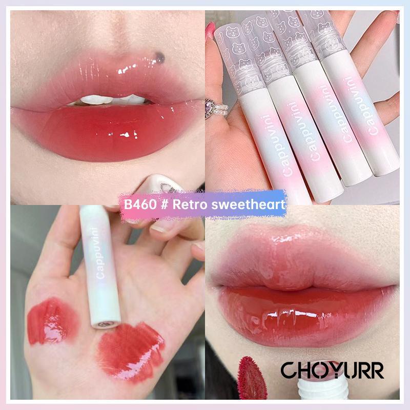 【COD】Cappuvini Lip Gloss Lip Bibir Pelangi Mutiara Non Noda Tahan Lama-CH