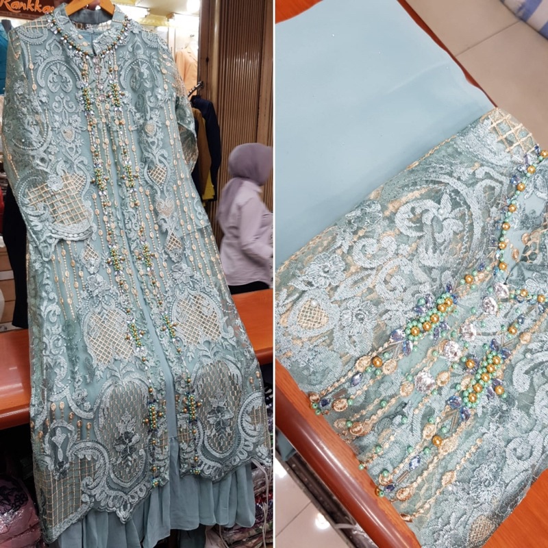 AZZAKIYA DRESS - Gamis Pesta - Outer Terbaru - Baju Tanahabang Mewah - Seragam Pernikahan Bridesmaid