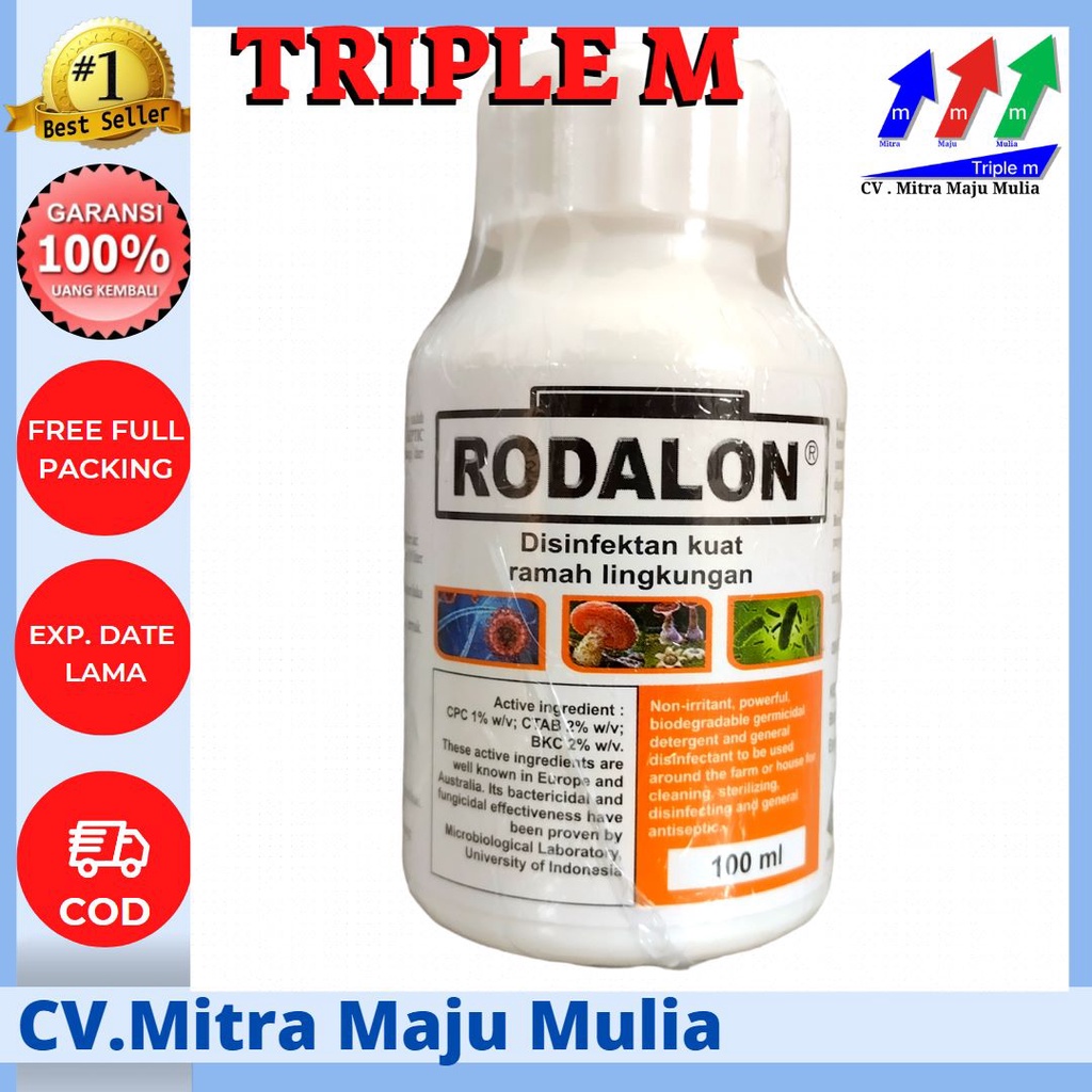 RODALON 100ml TRiple M - Disenfektan Pembasmi Virus Kuman Kuman Bakteri