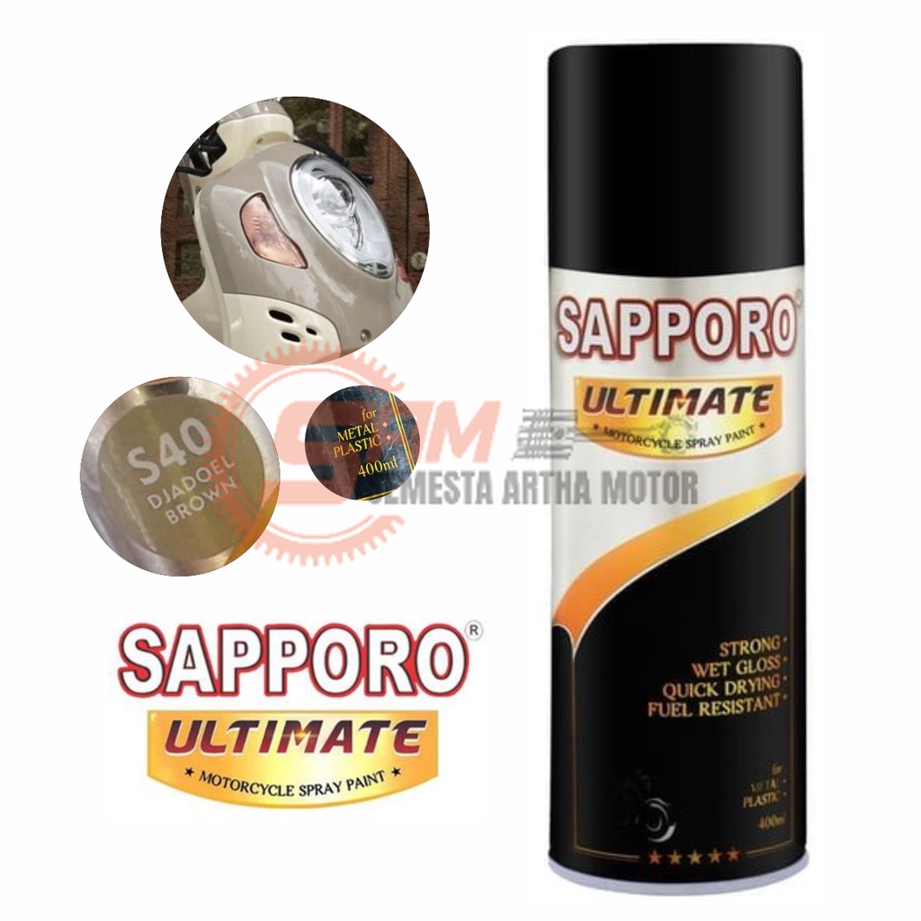 

Pilox Sapporo Ultimate Djadoel Brown S40 Cat Semprot Coklat Pilok Metal Plastik Aerosol Spray