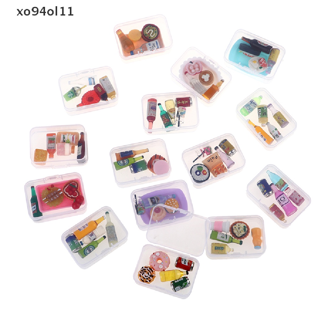 Xo 5Pcs1: 12rumah Boneka Botol Minum Mini Makanan Dessert Plate Pretend Play Mainan Dapur OL