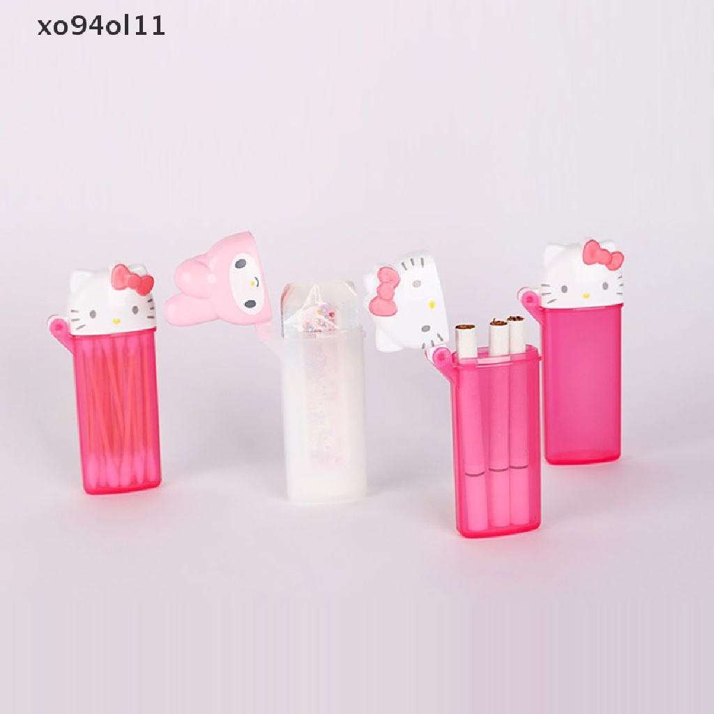 Xo Kawaii Aksesoris Kartun Hello Kittys My Melody Cotton Swab Box Tempat Penyimpanan OL